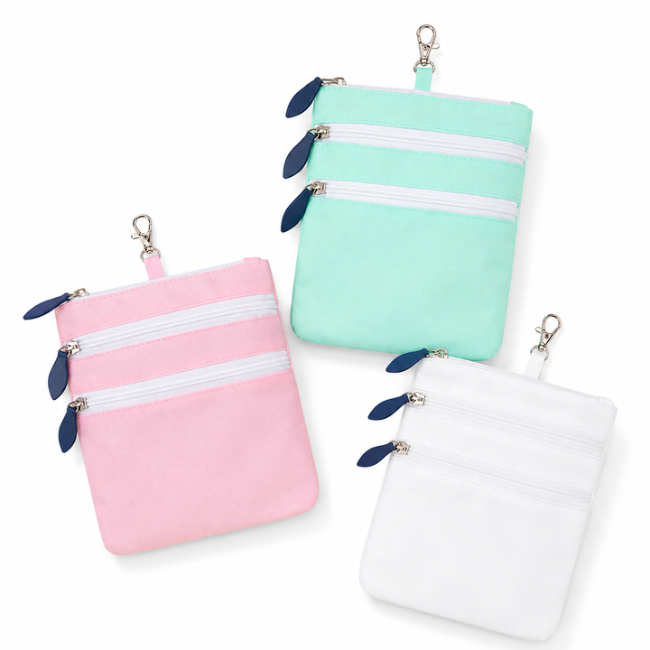Ame &amp; Lulu 3-Zip Solid Nylon Carry All