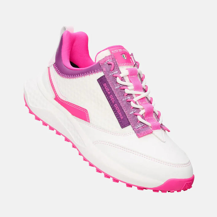 Duca Del Cosma Latina White/Purple Waterproof Shoe
