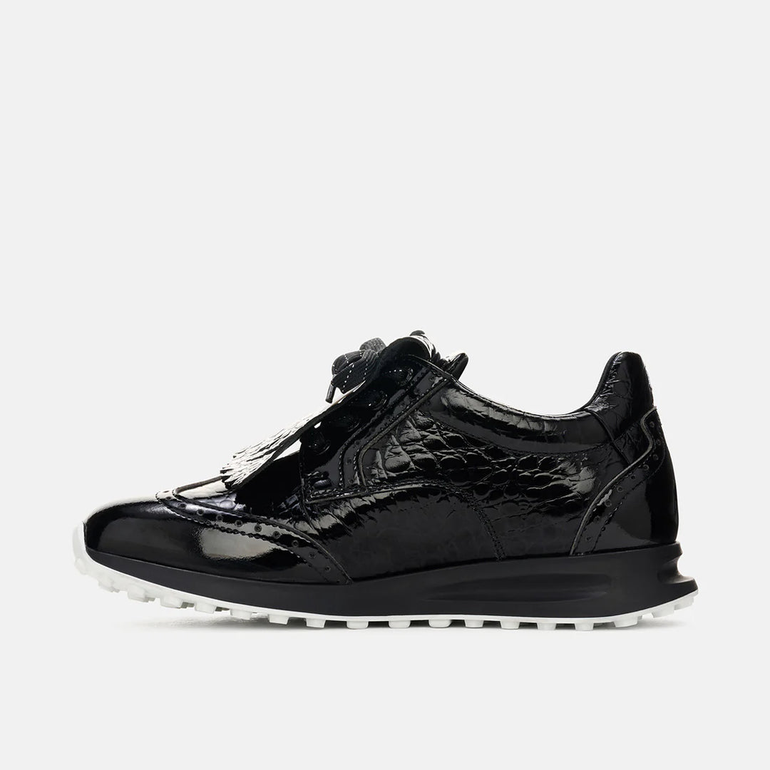 Duca Del Cosma Bellezza 2 Black Croc Golf Shoe