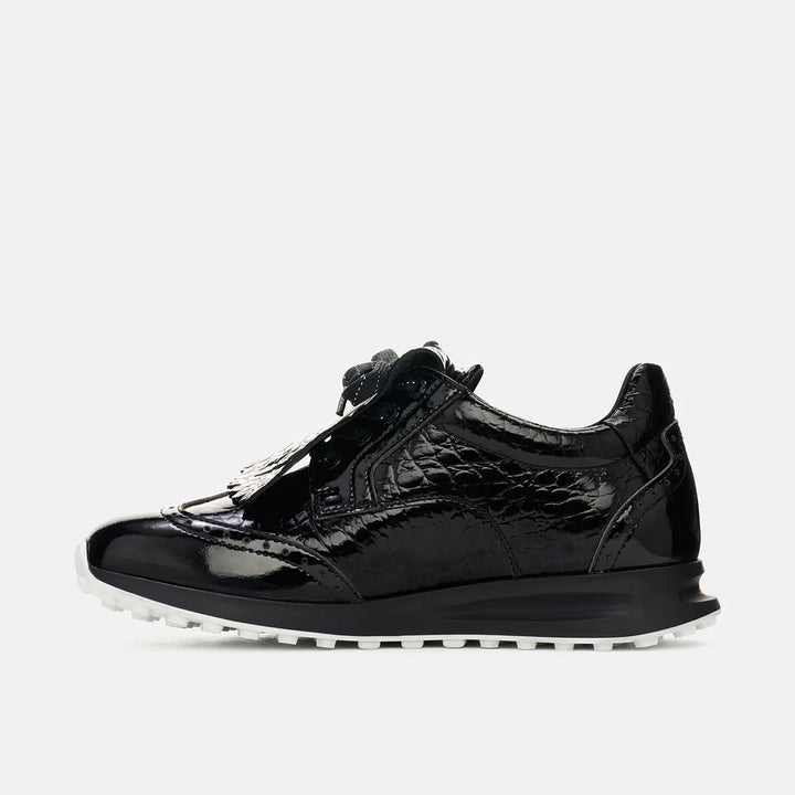 Duca Del Cosma Bellezza 2 Black Croc Golf Shoe