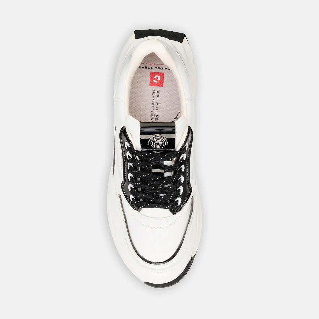 Duca Del Cosma Olivera II White/Black Waterproof Golf Shoe