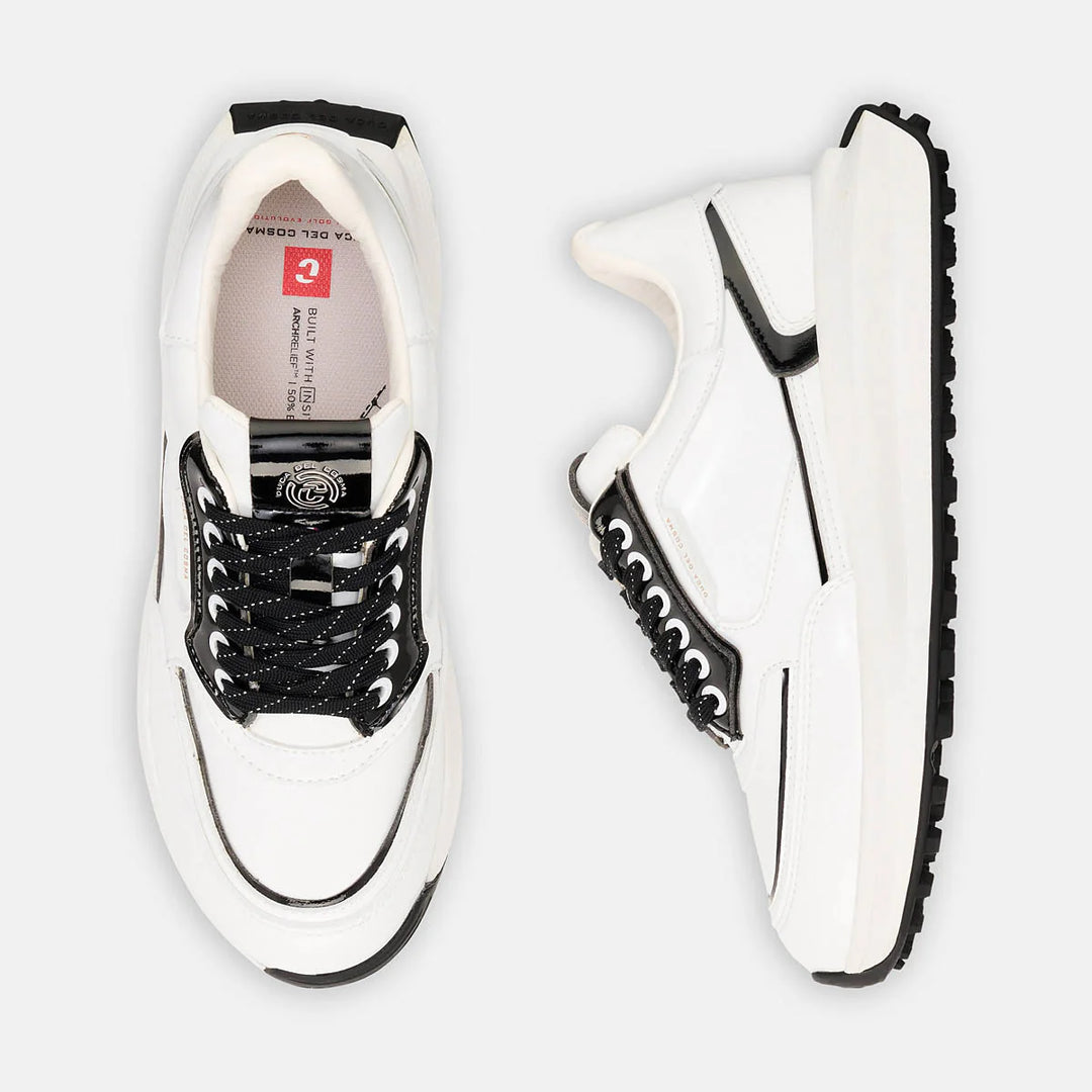Duca Del Cosma Olivera II White/Black Waterproof Golf Shoe