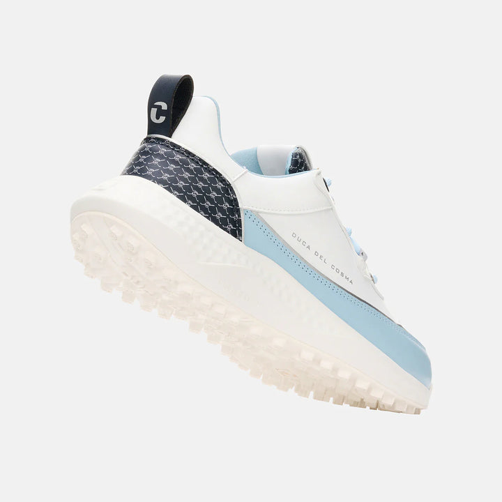 Duca Del Cosma Asara White/Light Blue Waterproof Golf Shoe