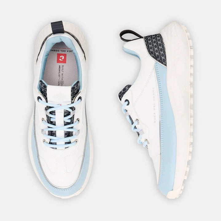 Duca Del Cosma Asara White/Light Blue Waterproof Golf Shoe