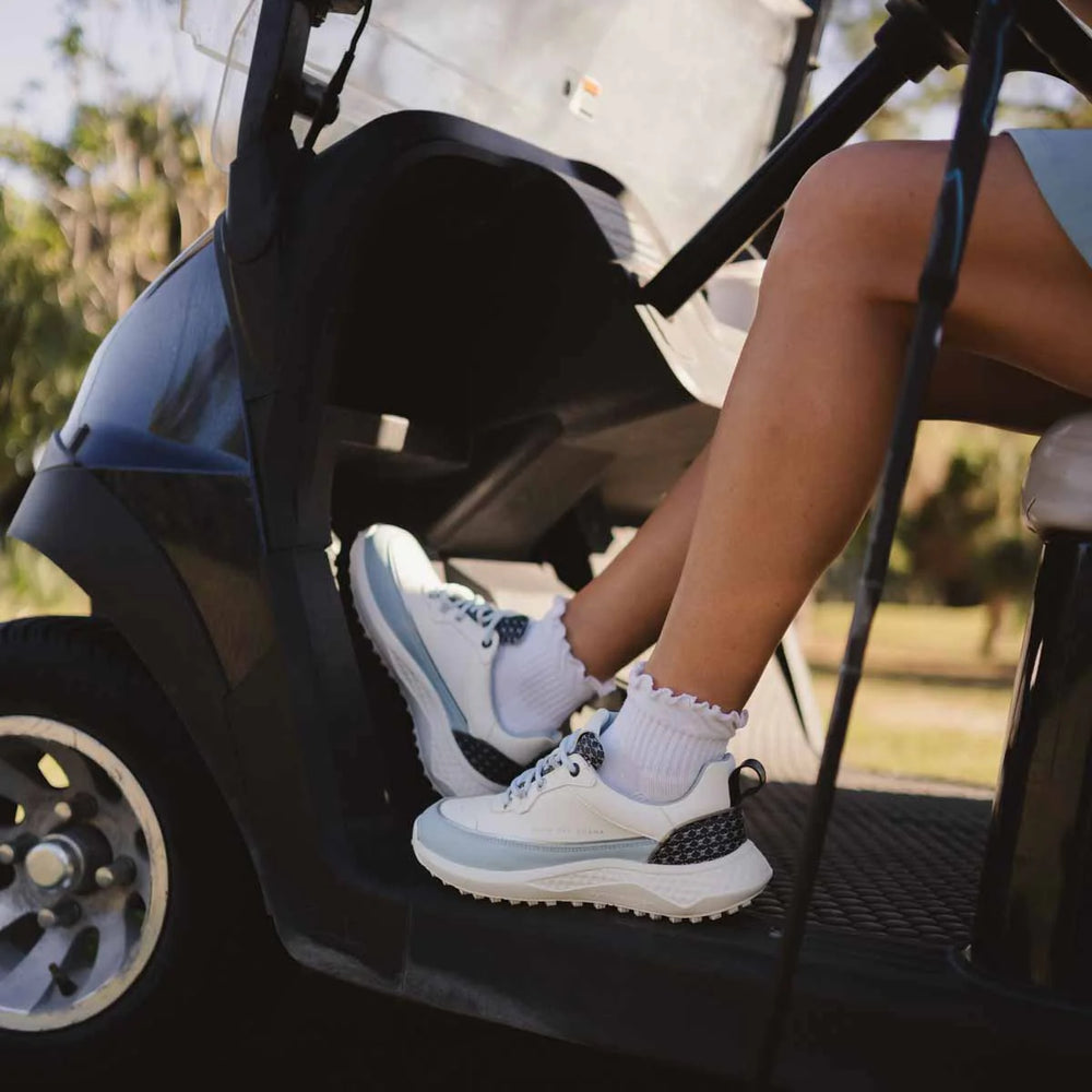 Duca Del Cosma Asara White/Light Blue Waterproof Golf Shoe