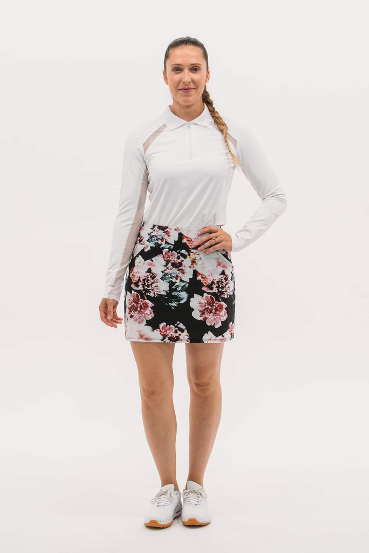Foray Golf Mesh Inset Long Sleeve Polo