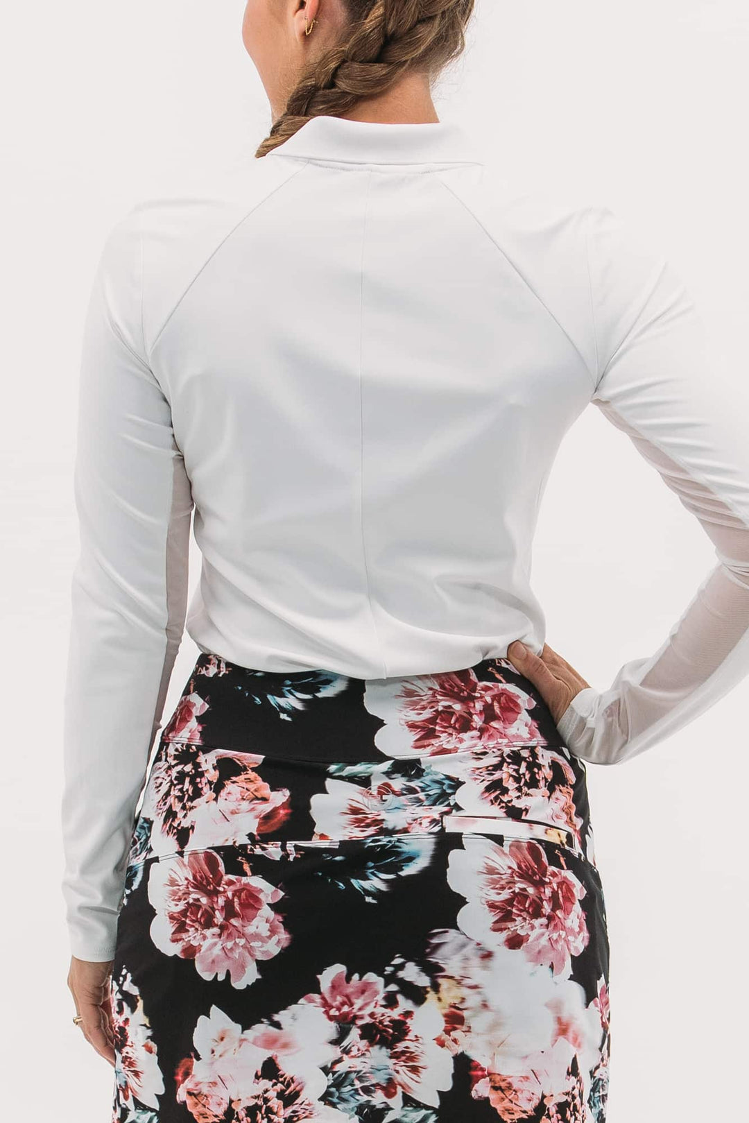 Foray Golf Mesh Inset Long Sleeve Polo