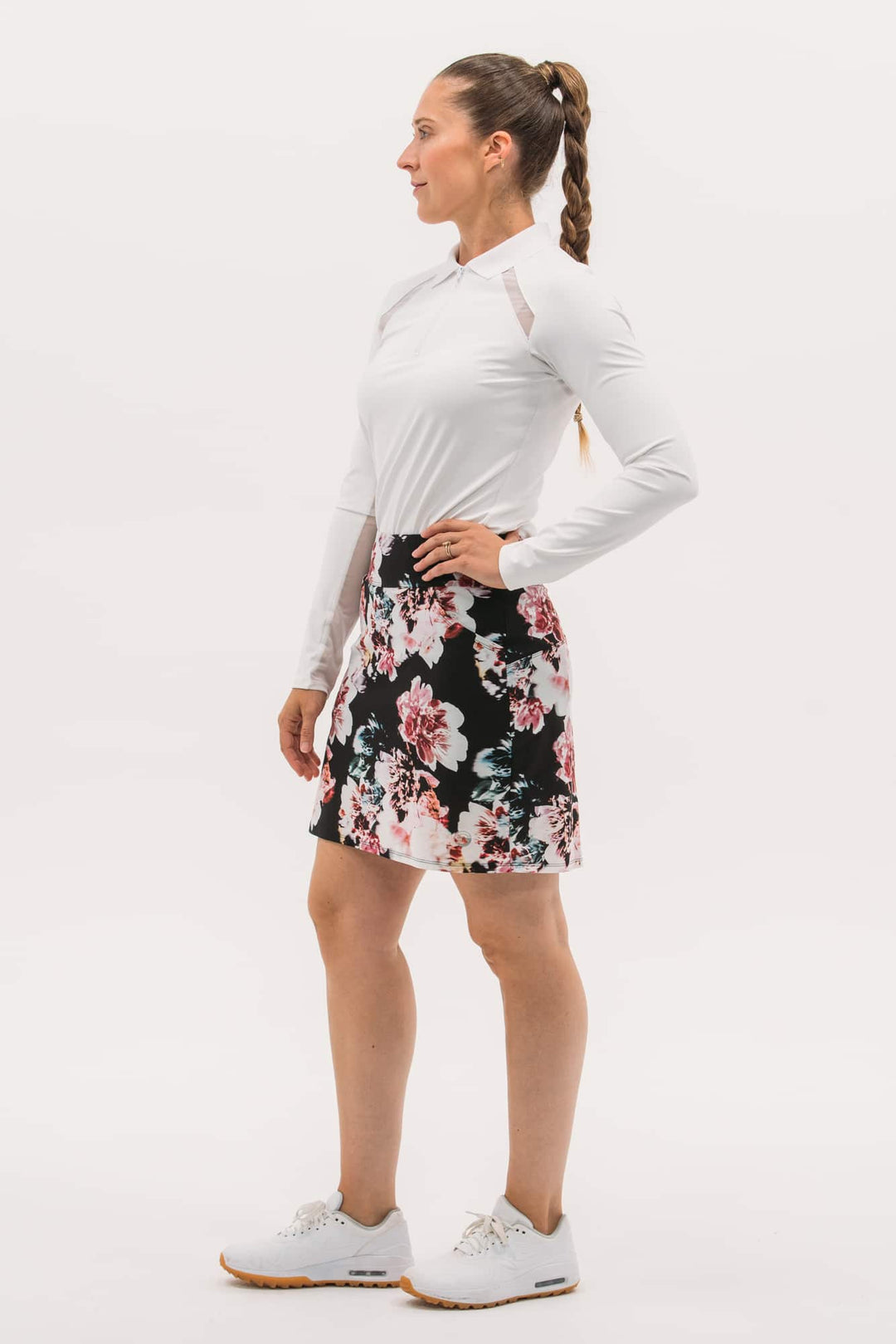 Foray Golf Mesh Inset Long Sleeve Polo
