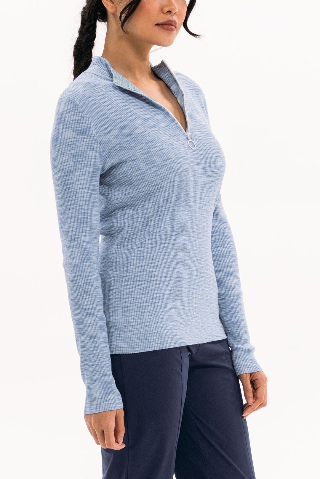 Foray Golf Knit Melange Quarter Zip