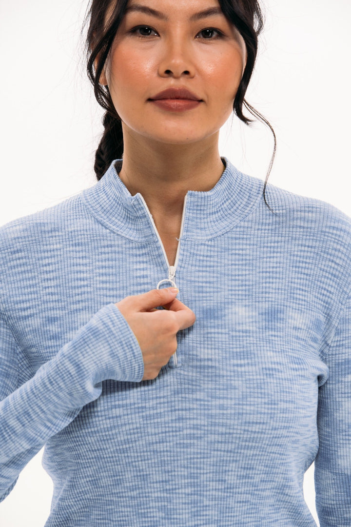Foray Golf Knit Melange Quarter Zip