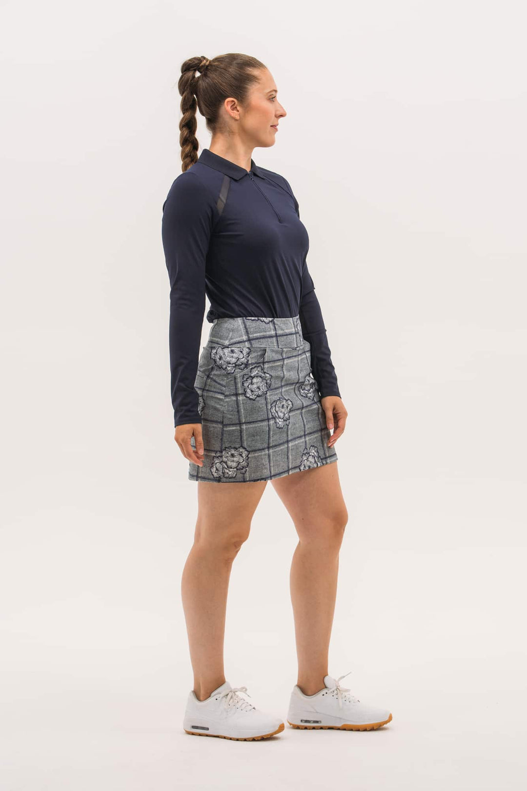 Foray Golf Mesh Inset Long Sleeve Polo