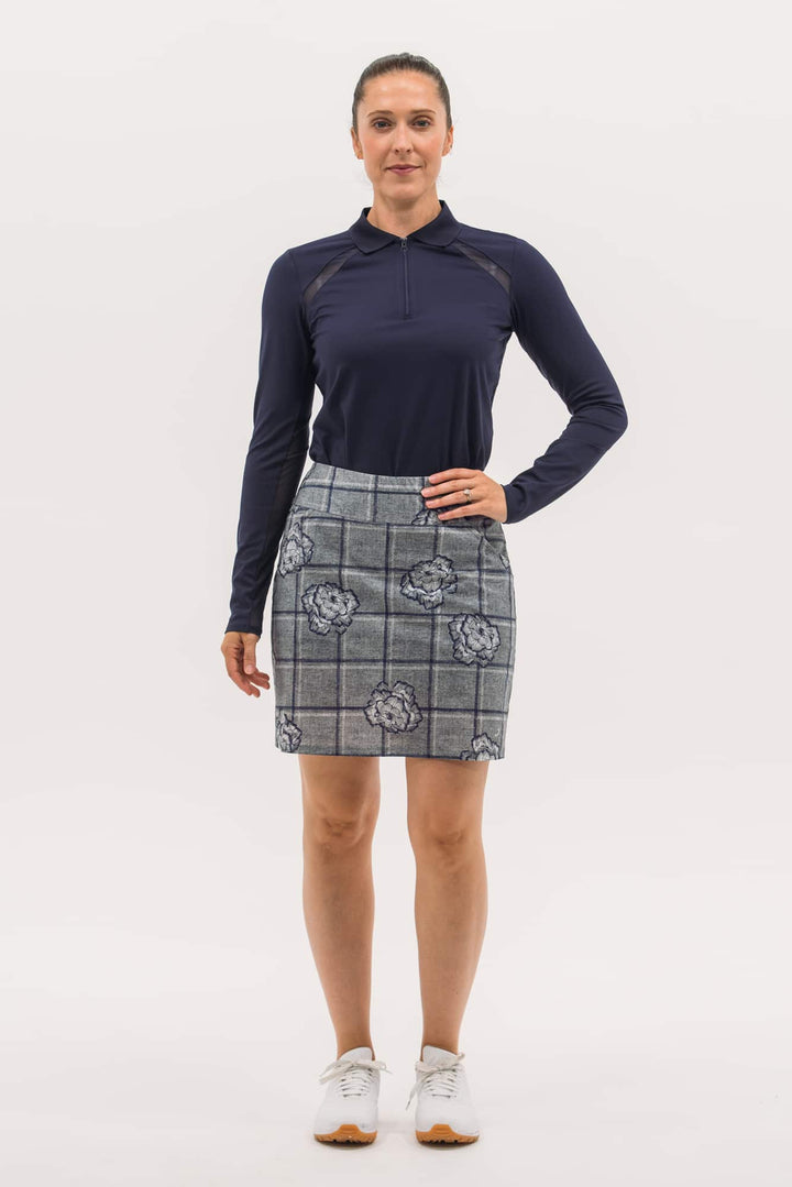 Foray Golf Mesh Inset Long Sleeve Polo
