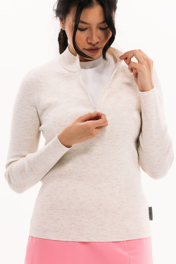 Foray Golf Knit Melange Quarter Zip