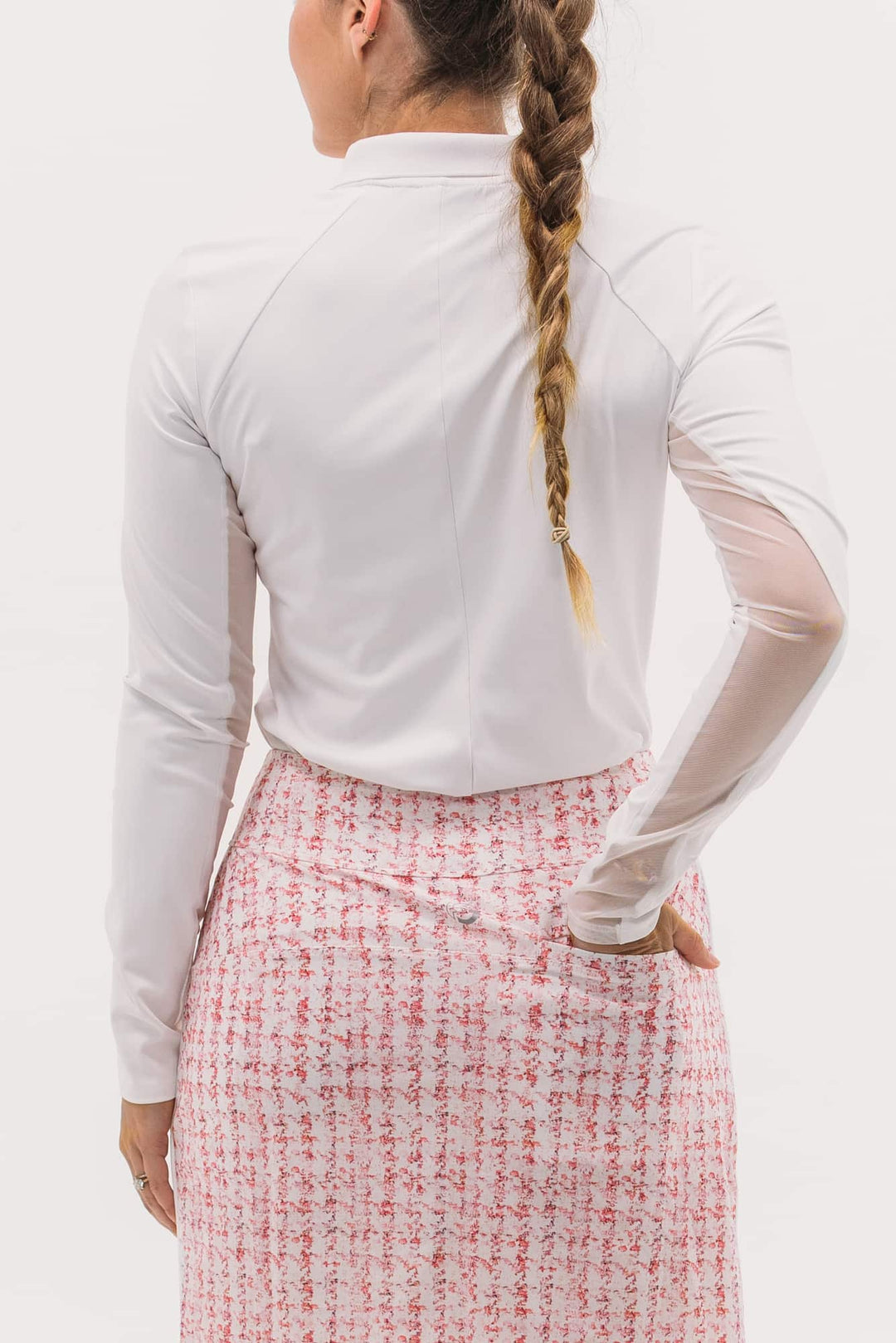 Foray Golf Mesh Inset Long Sleeve Polo