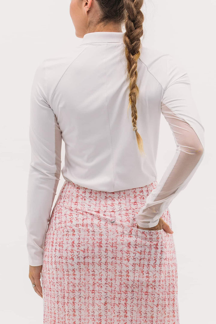 Foray Golf Mesh Inset Long Sleeve Polo