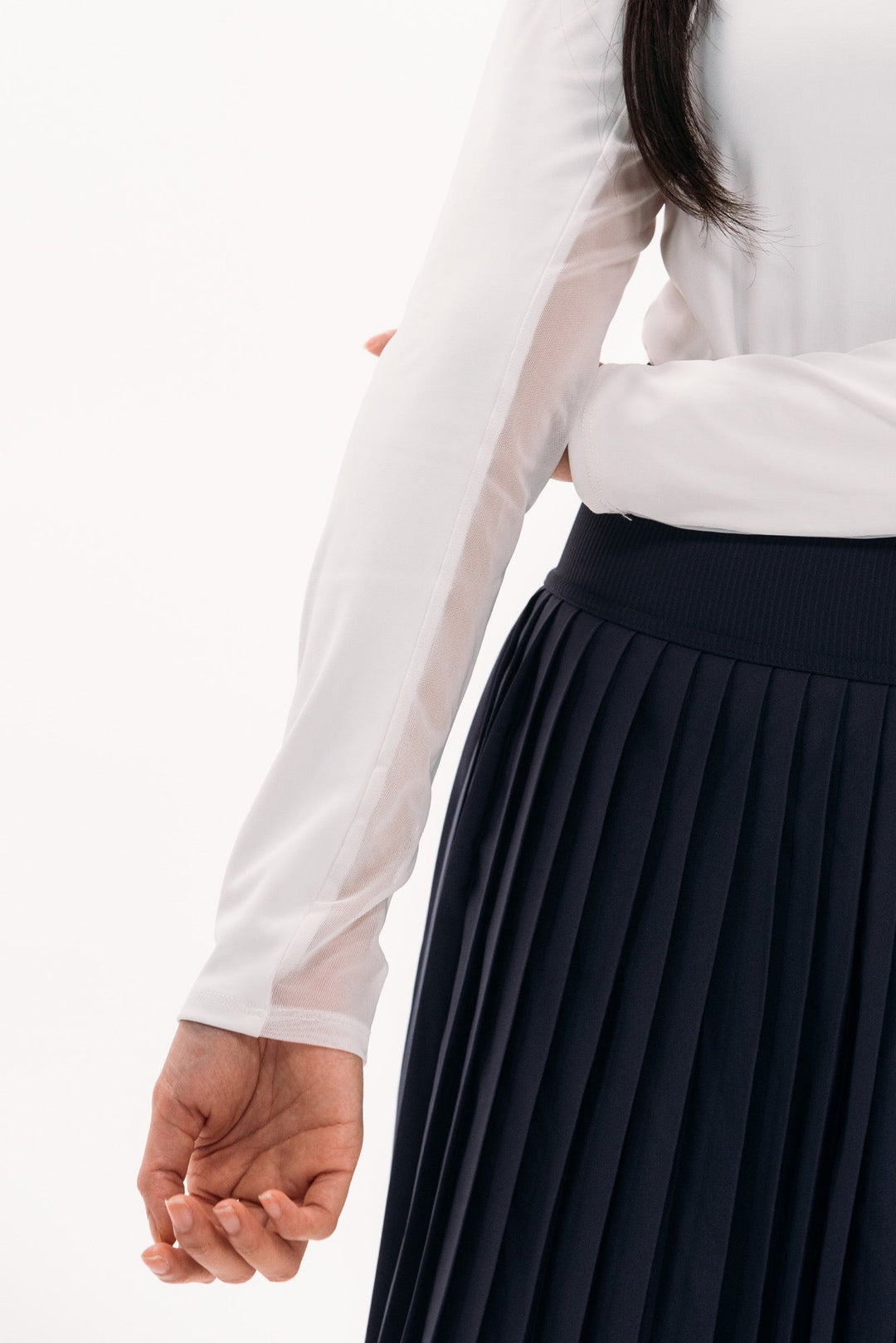 Foray Golf Mesh Inset Long Sleeve Polo