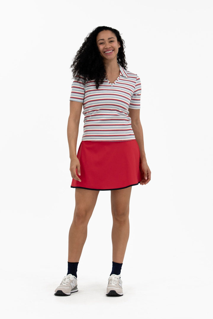 Foray Golf Red/Navy Flare 15.5" Skort