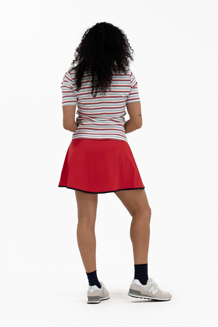 Foray Golf Red/Navy Flare 15.5" Skort