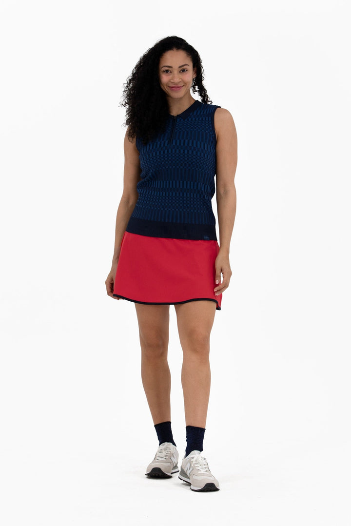 Foray Golf Red/Navy Flare 15.5" Skort