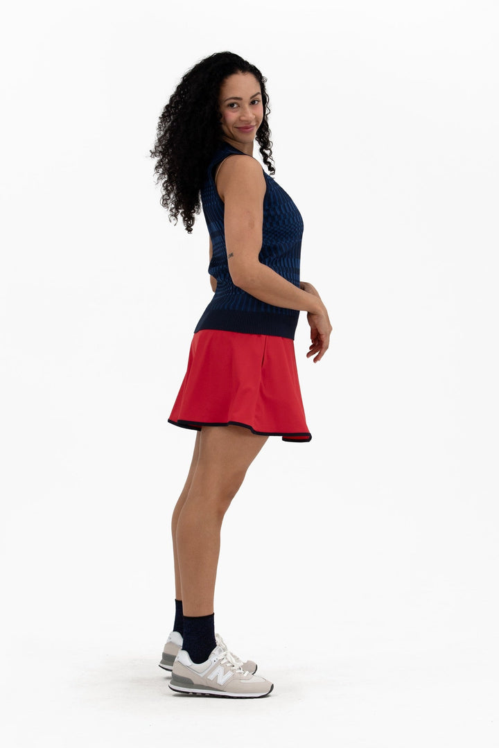Foray Golf Red/Navy Flare 15.5" Skort
