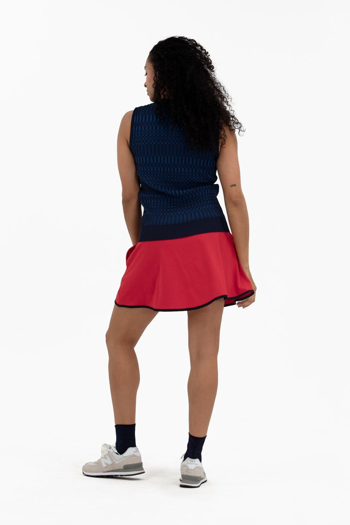 Foray Golf Red/Navy Flare 15.5" Skort