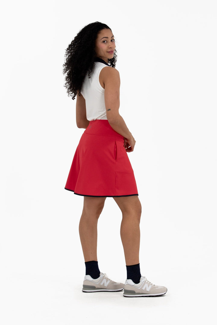 Foray Golf Red/Navy Flare 15.5" Skort