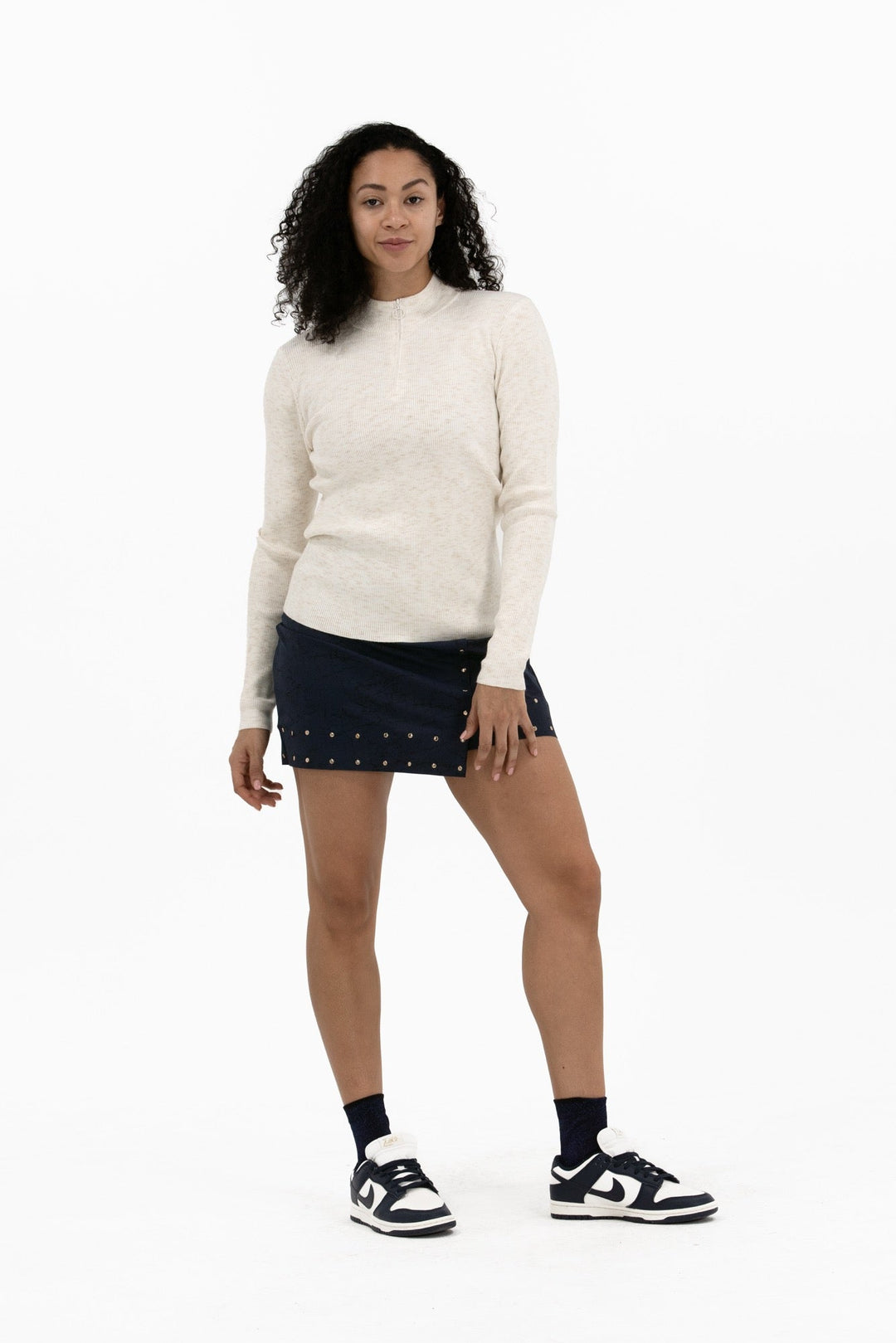 Foray Golf Knit Melange Quarter Zip