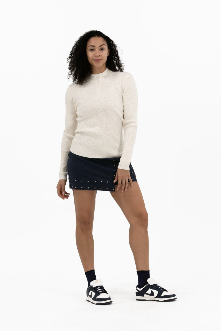 Foray Golf Knit Melange Quarter Zip
