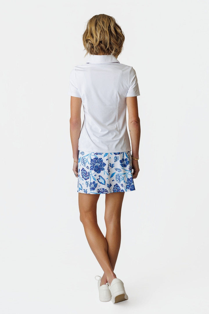 Cynthia White Short Sleeved Polo
