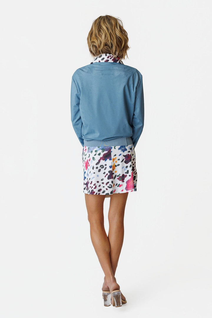 Danni Slate Embossed Bomber Jacket