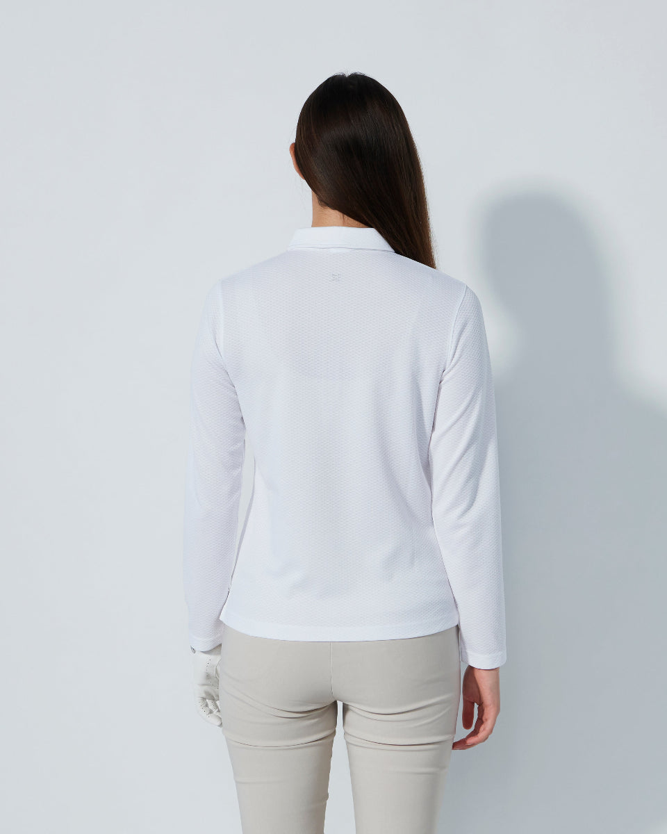 Daily Sports Peoria White Long Sleeve Polo