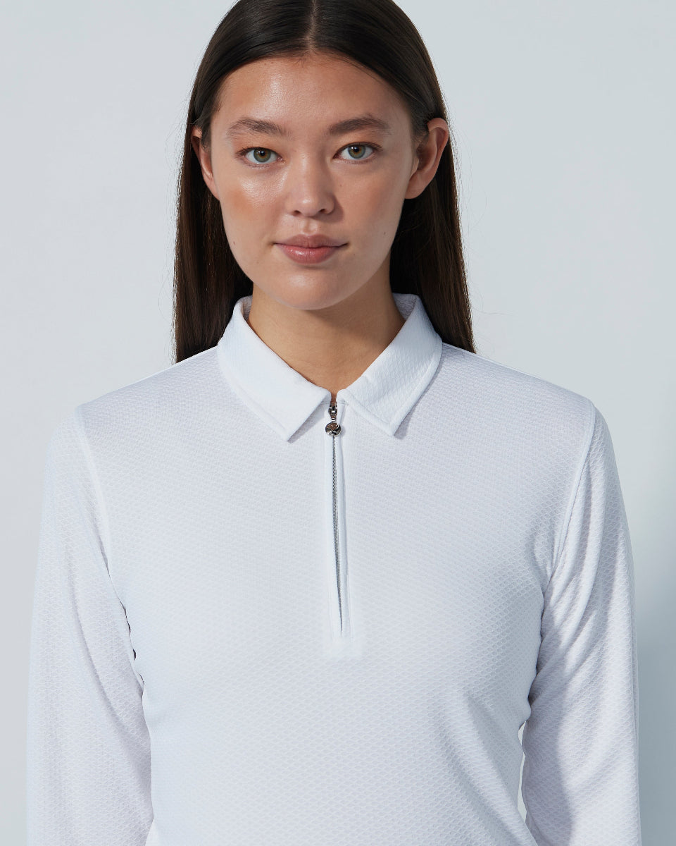 Daily Sports Peoria White Long Sleeve Polo