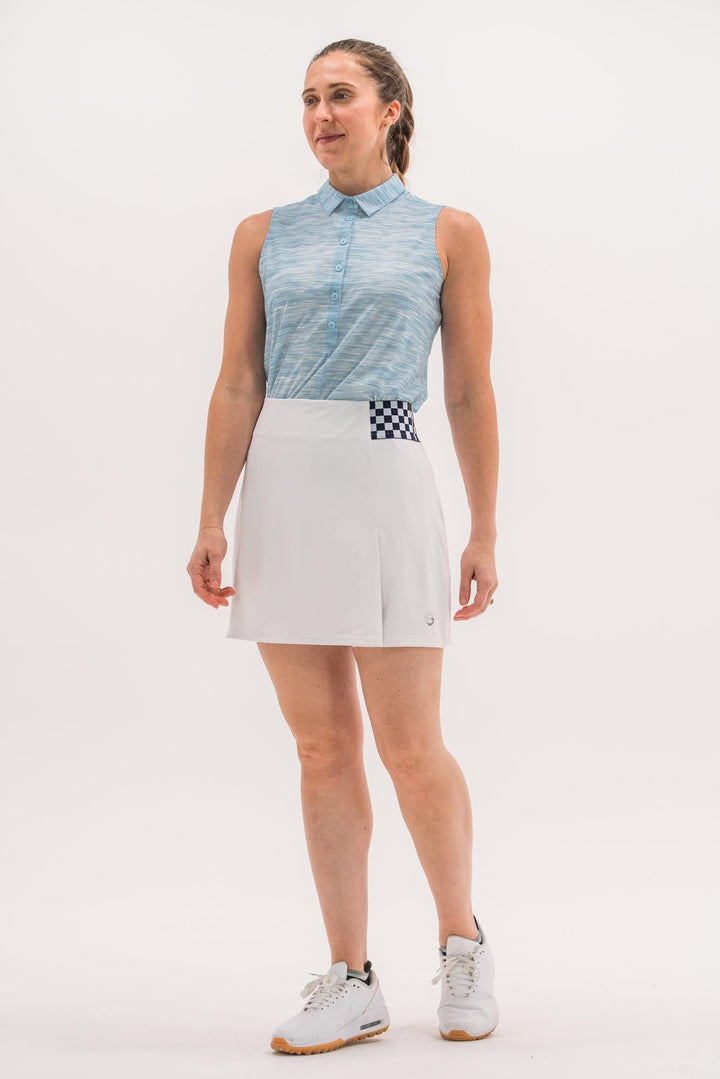 Foray Golf White Elastic Waistband Skort
