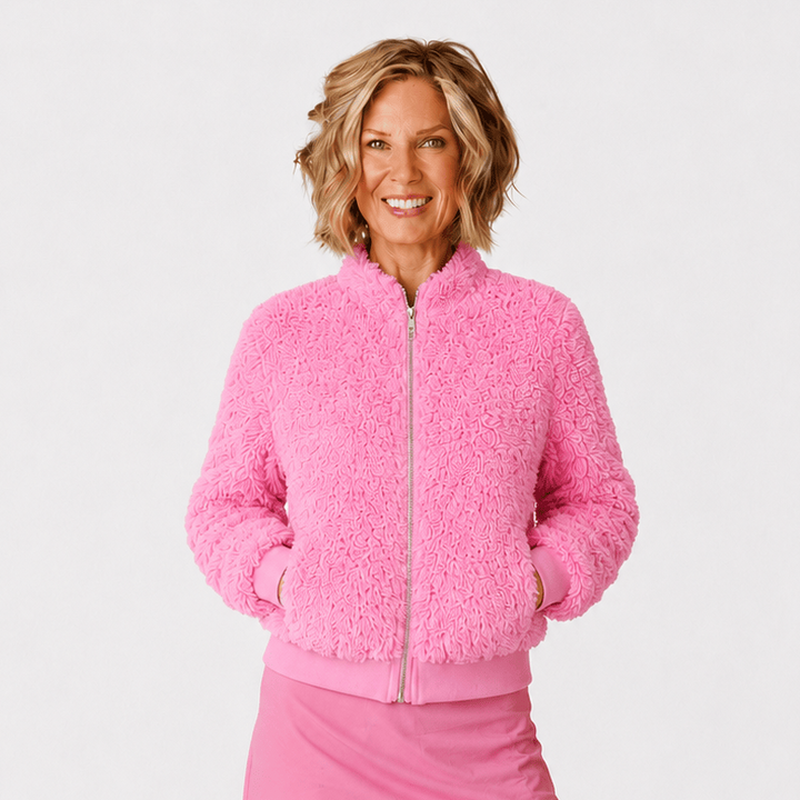 Danni Bomber Cotton Candy Sherpa Jacket