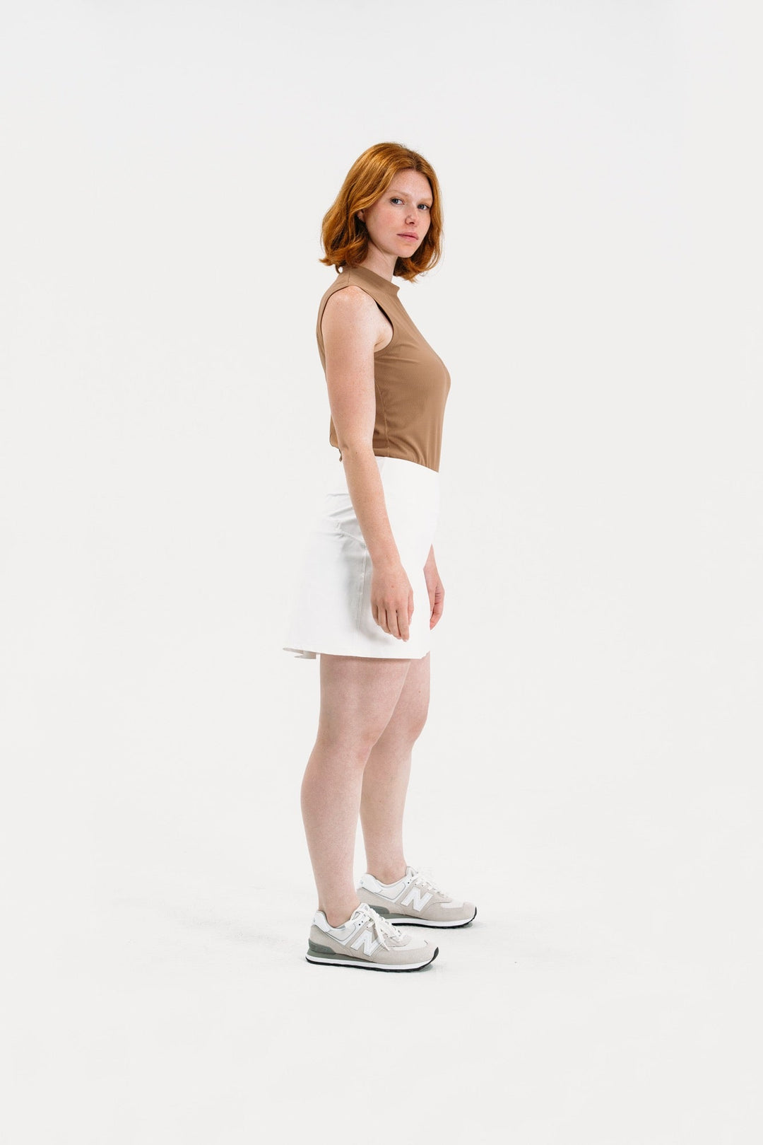 Foray Golf Rib Sleeveless Mock Neck Top