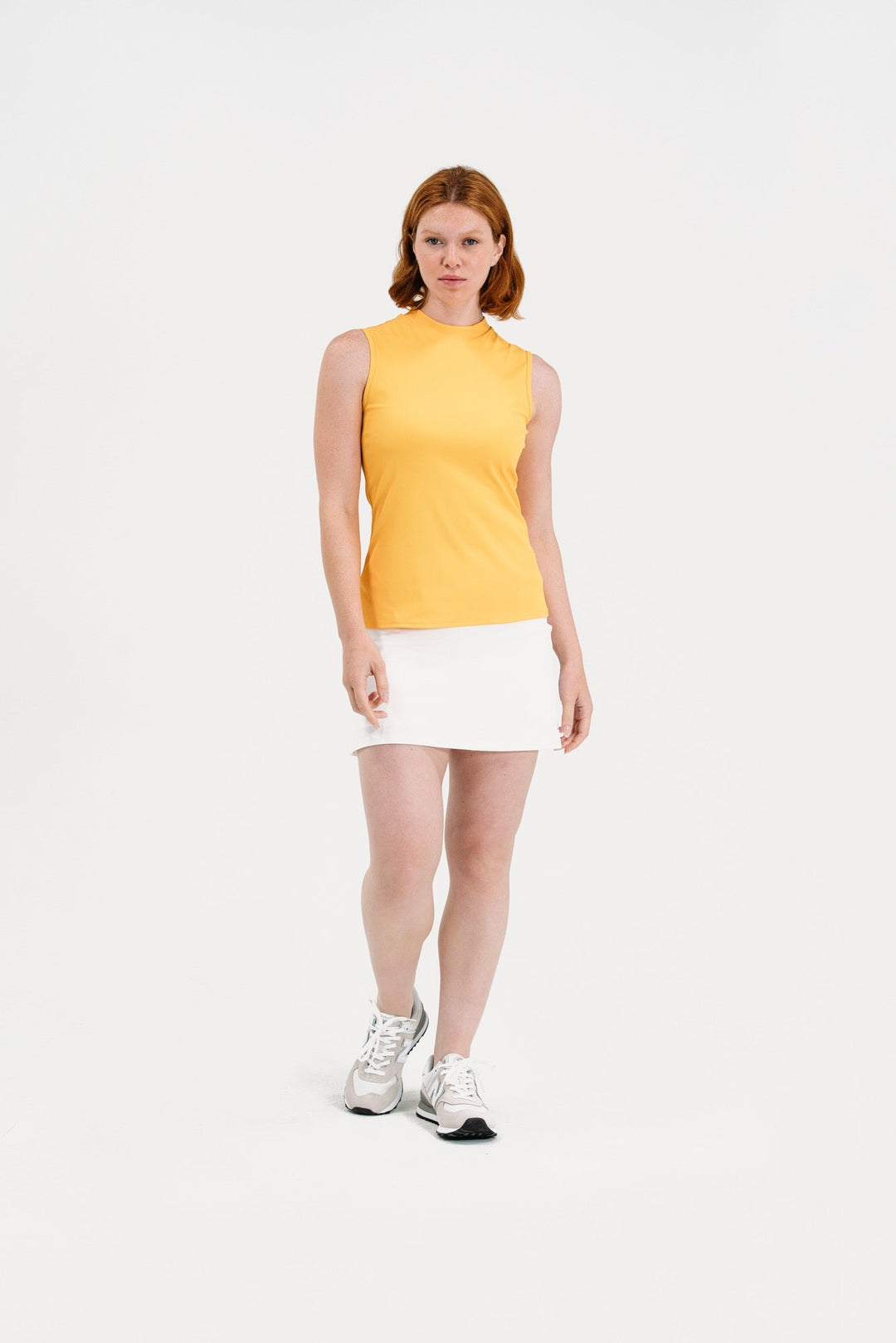 Foray Golf Rib Sleeveless Mock Neck Top