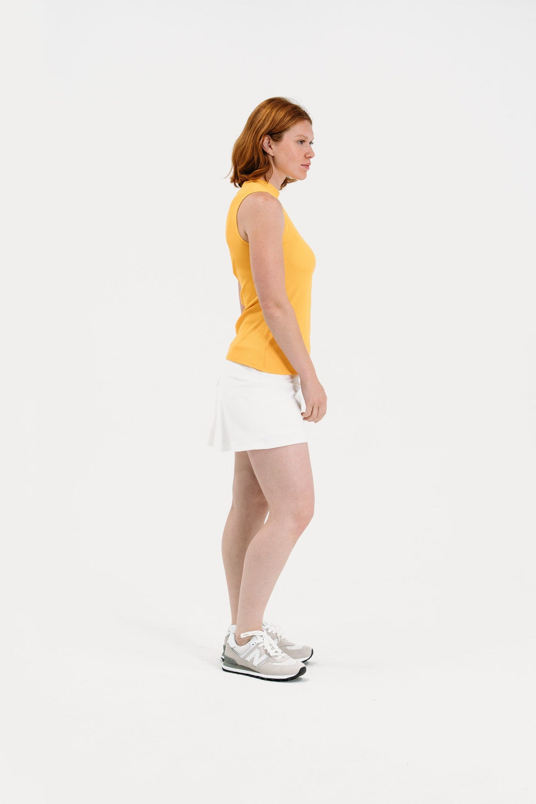 Foray Golf Rib Sleeveless Mock Neck Top
