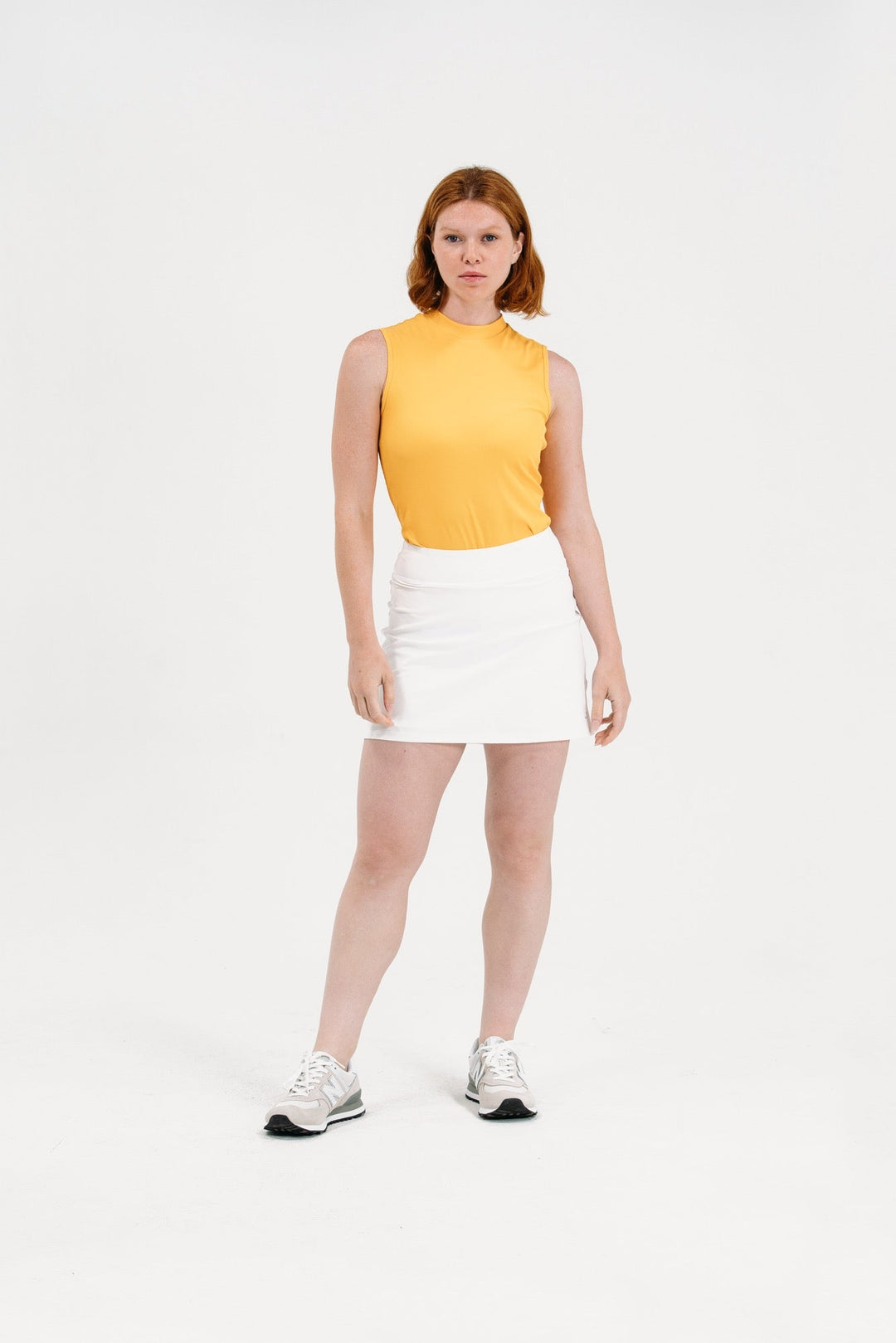 Foray Golf Rib Sleeveless Mock Neck Top