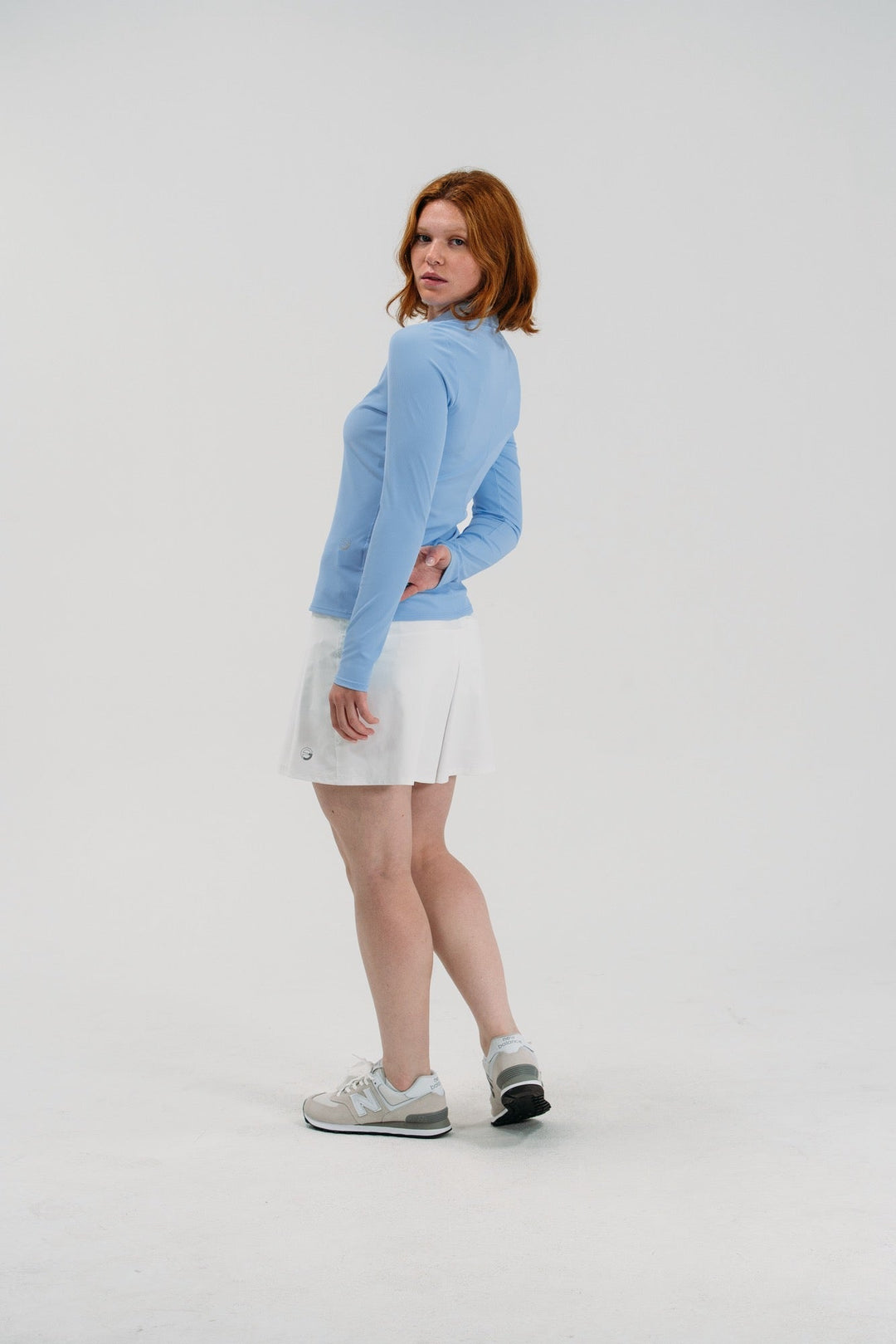 Foray Golf Rib V-Neck Long Sleeve Polo