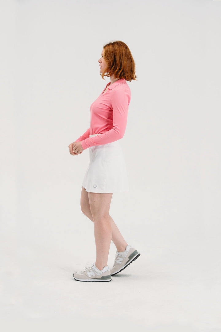 Foray Golf Rib V-Neck Long Sleeve Polo