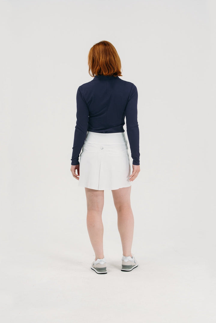 Foray Golf Rib V-Neck Long Sleeve Polo