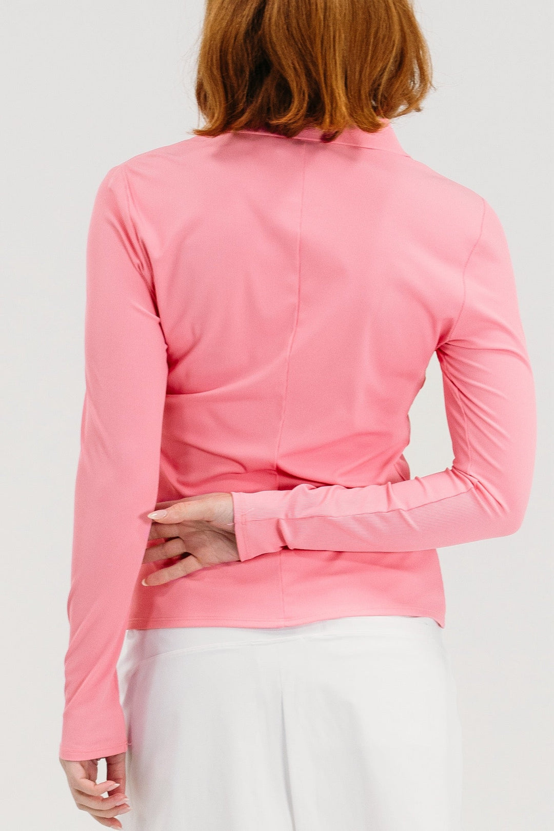 Foray Golf Rib V-Neck Long Sleeve Polo