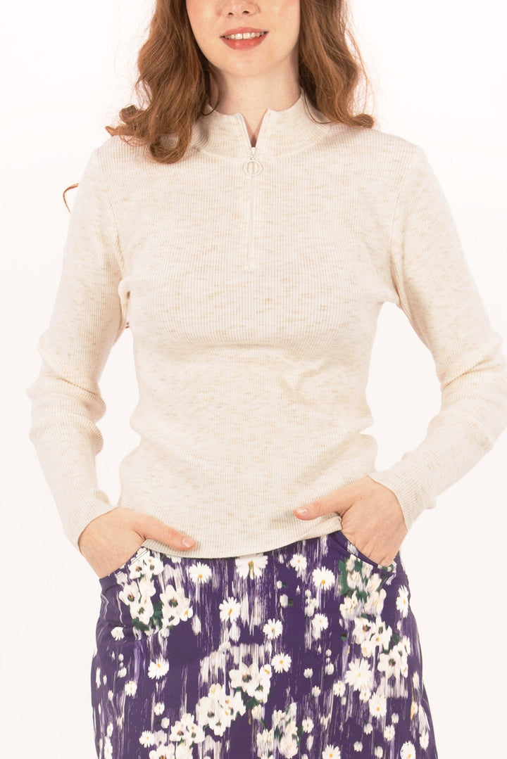 Foray Golf Knit Melange Quarter Zip