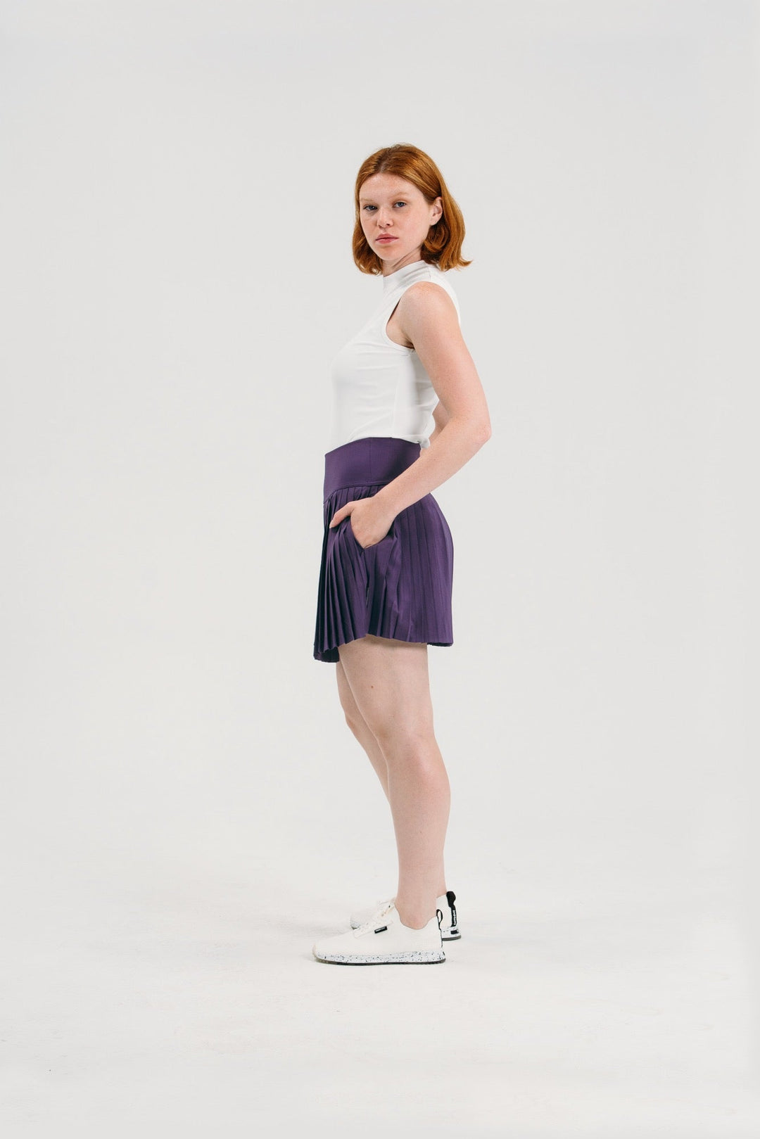 Foray Golf Pleated Plum Skort