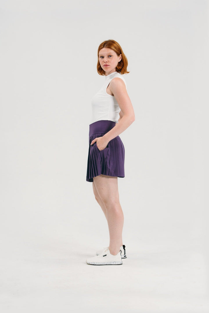 Foray Golf Pleated Plum Skort