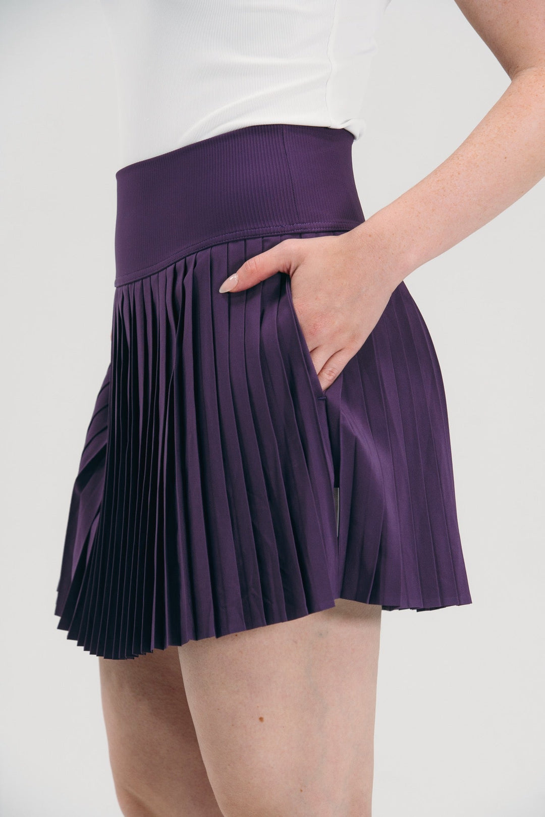 Foray Golf Pleated Plum Skort