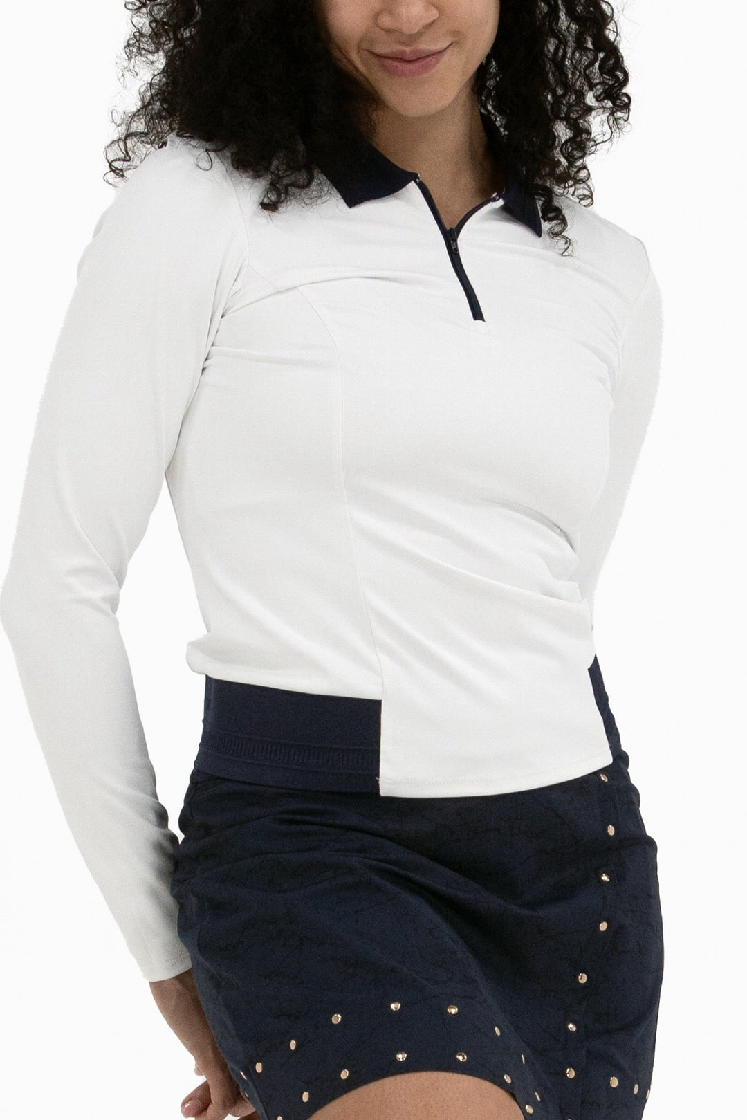 Foray Golf Long Sleeve Contrast Trim Polo