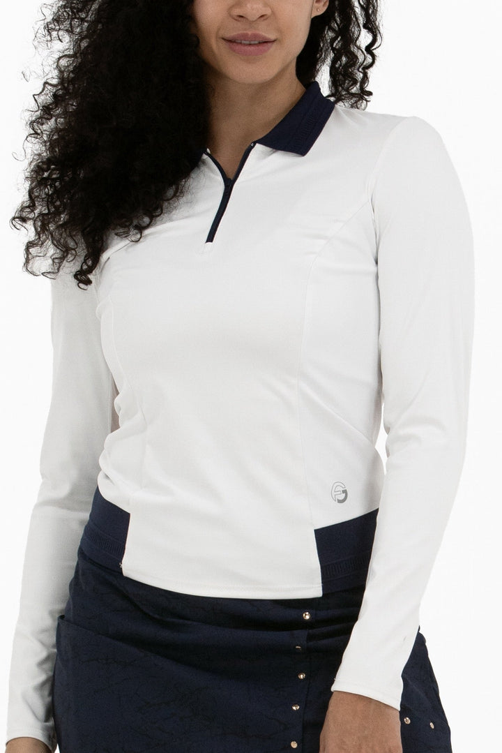 Foray Golf Long Sleeve Contrast Trim Polo