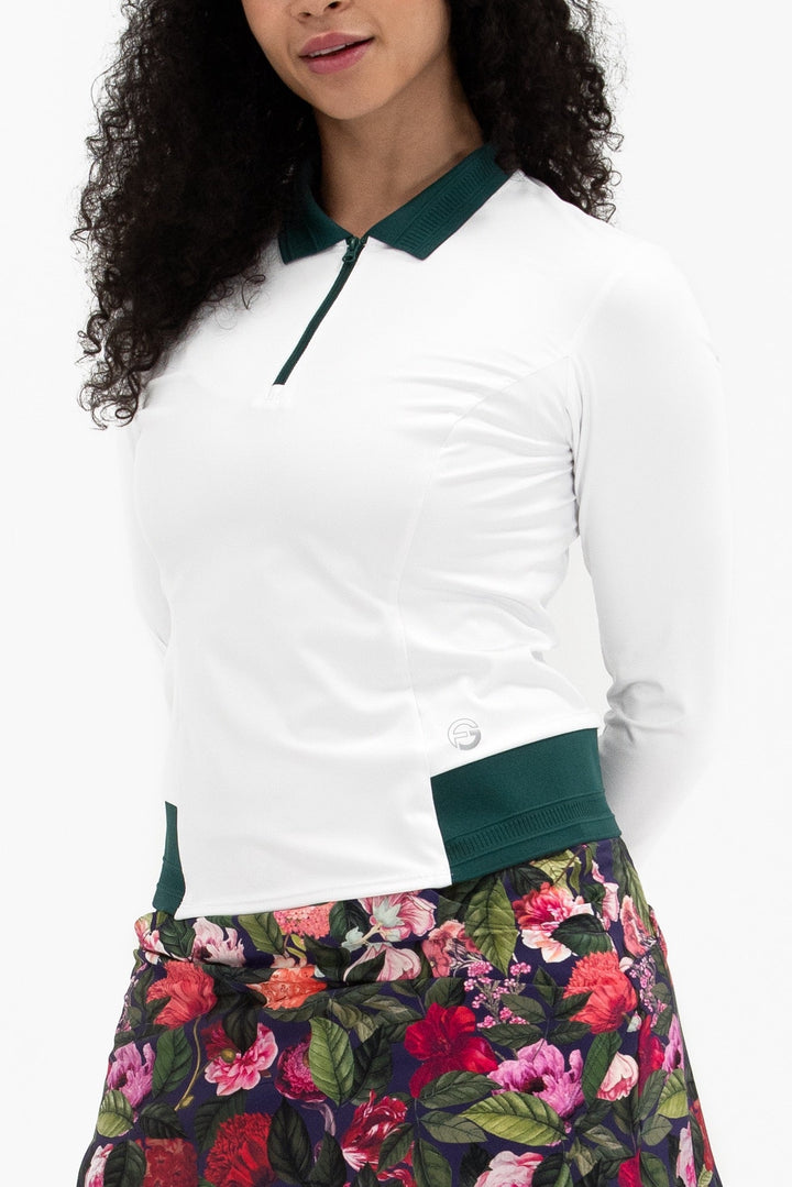 Foray Golf Long Sleeve Contrast Trim Polo