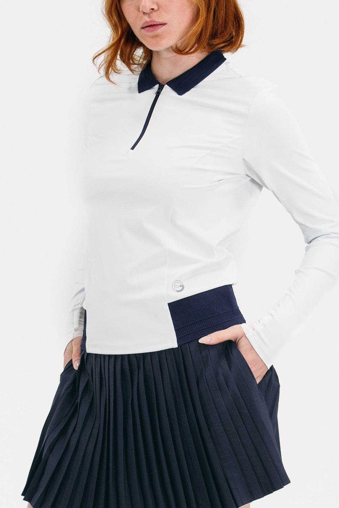 Foray Golf Long Sleeve Contrast Trim Polo